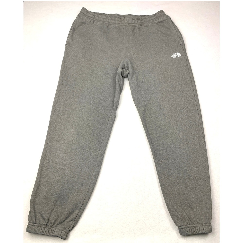 The North Face Sweatpants Mens Large Gray Fleece Joggers Elastic Cuff Pants L